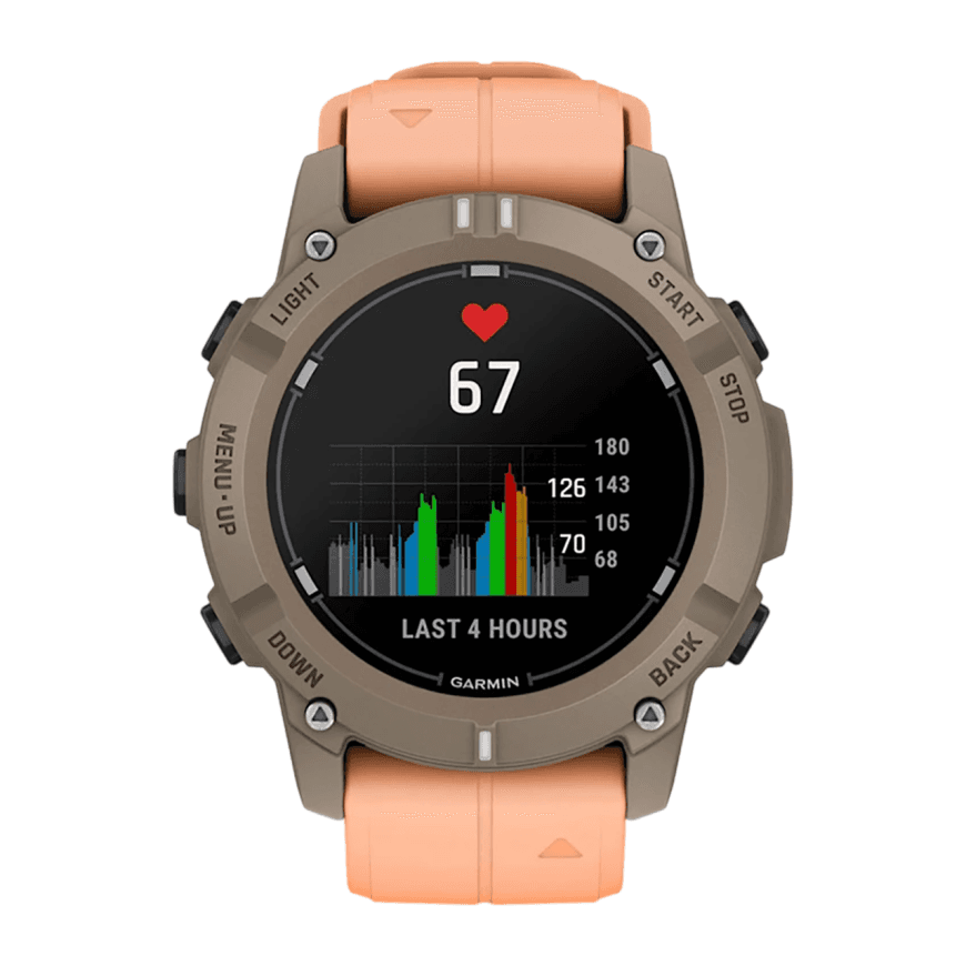 Спортивные часы Garmin Descent G2, силиконовый ремешок цвета «морская ракушка» — фото 5