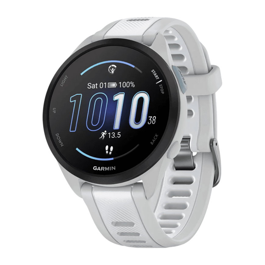Спортивные часы Garmin Forerunner 165, силиконовый ремешок цвета «туманный серый»/«Уайтстоун» — фото 3