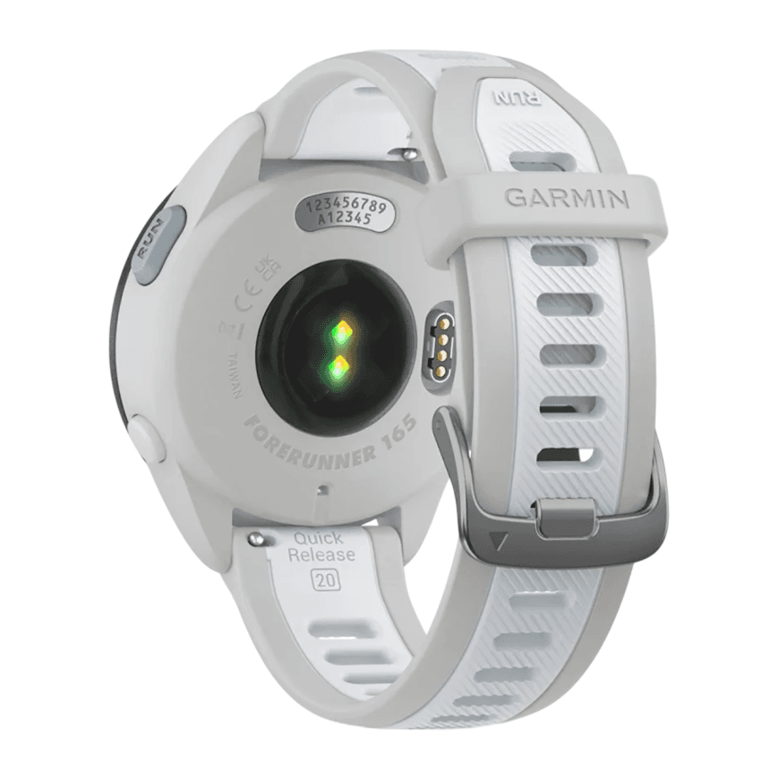 Спортивные часы Garmin Forerunner 165, силиконовый ремешок цвета «туманный серый»/«Уайтстоун» — фото 4