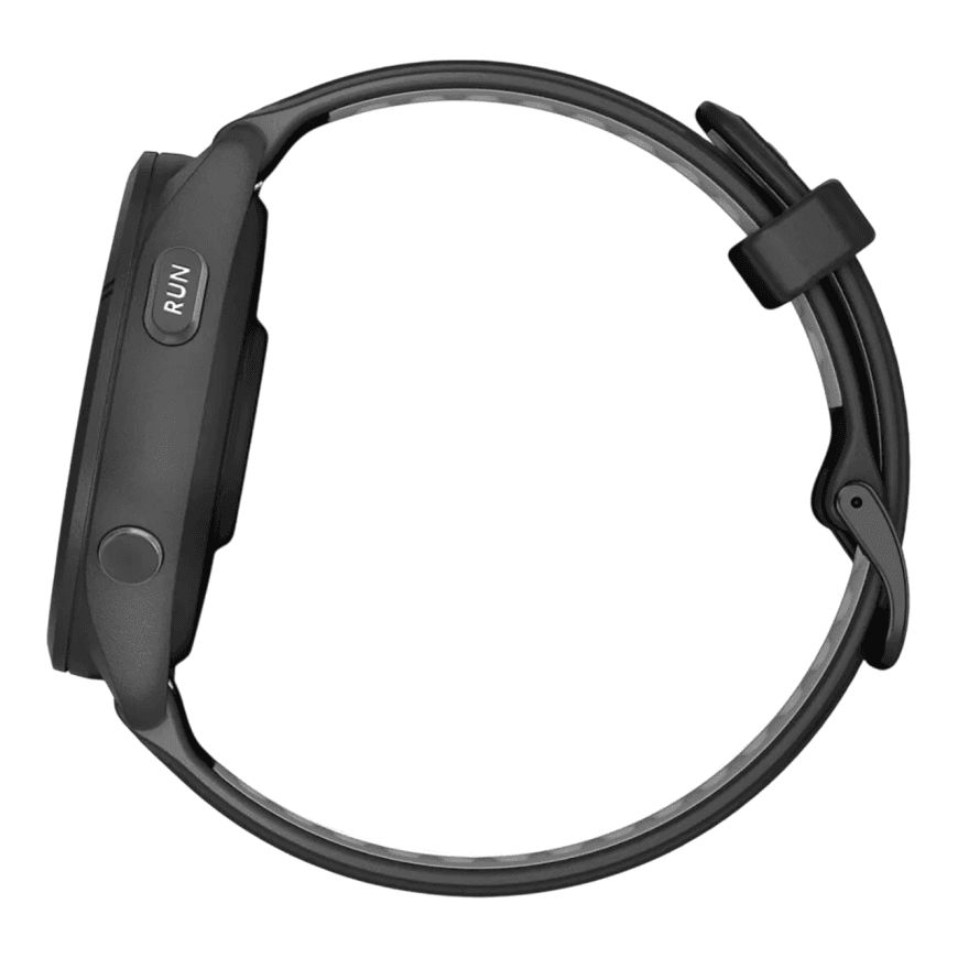 Спортивные часы Garmin Forerunner 265, 46 мм, силиконовый ремешок цвета чёрный/«серая пудра» — фото 4