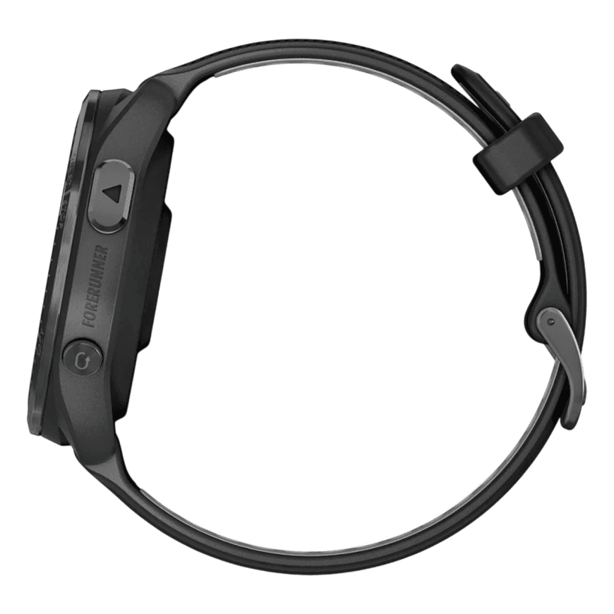 Спортивные часы Garmin Forerunner 965, силиконовый ремешок цвета чёрный/«серая пудра» — фото 4