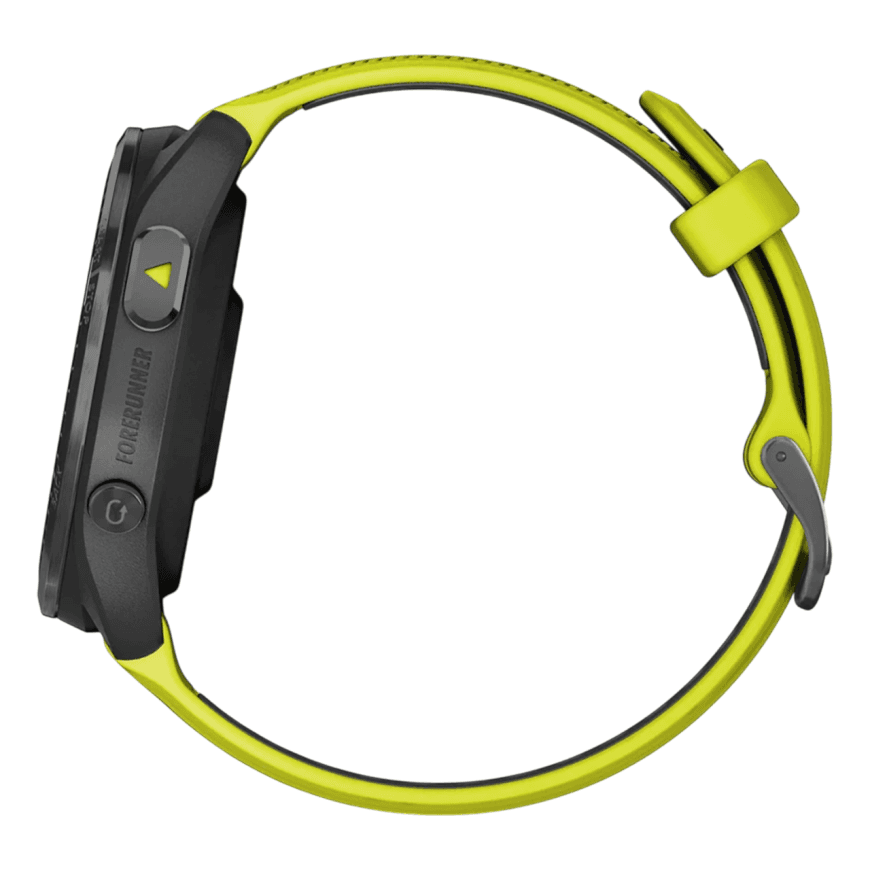 Спортивные часы Garmin Forerunner 965, силиконовый ремешок цвета чёрный/«электрический жёлтый» — фото 4