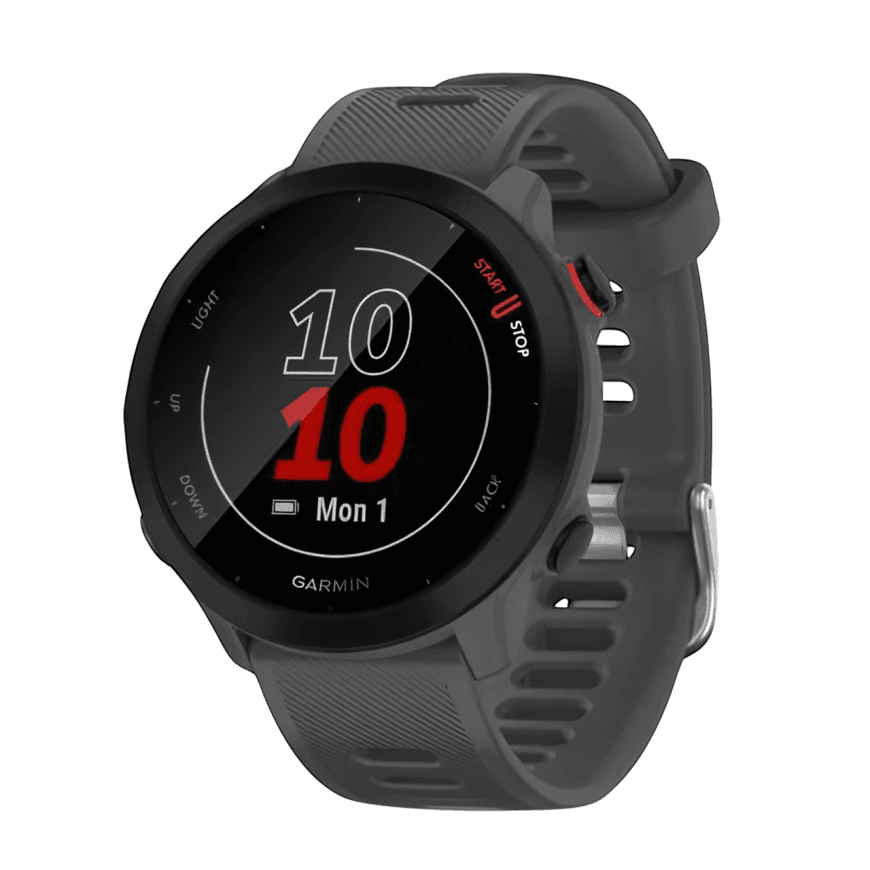 Спортивные часы Garmin Forerunner 55, «скальный серый» силиконовый ремешок — фото 3