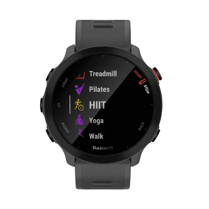 Спортивные часы Garmin Forerunner 55, «скальный серый» силиконовый ремешок
