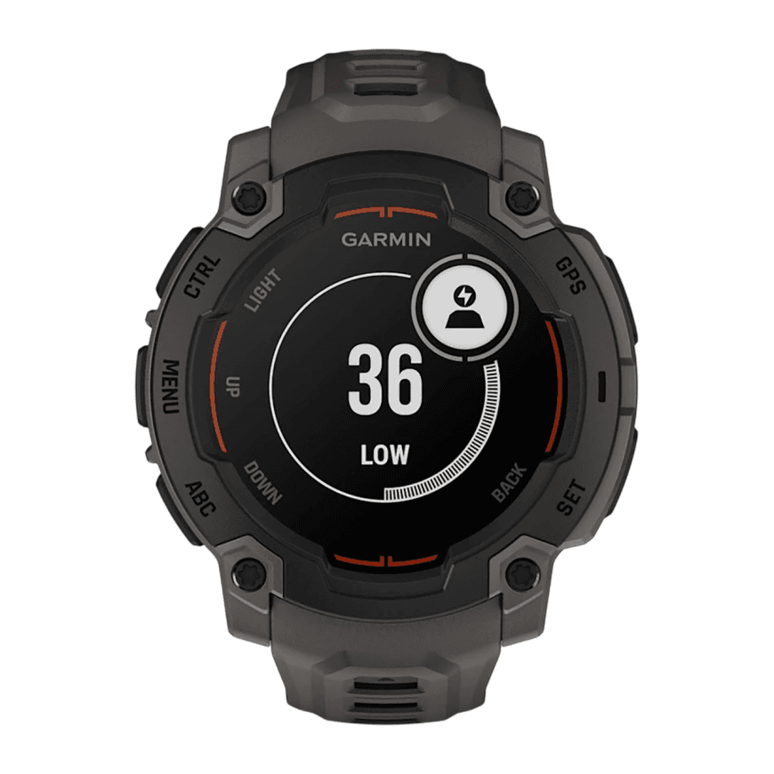 Спортивные часы Garmin Instinct E, 45 мм, силиконовый ремешок угольного цвета — фото 2