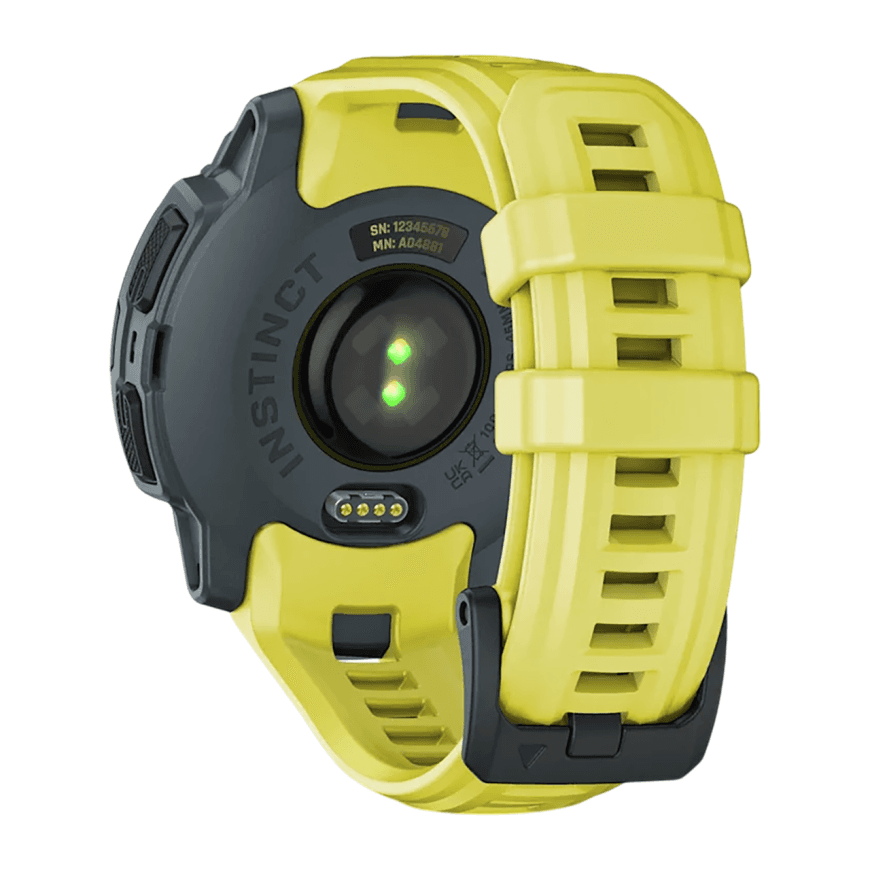 Спортивные часы Garmin Instinct E, 45 мм, силиконовый ремешок цвета «электрический лайм» — фото 3