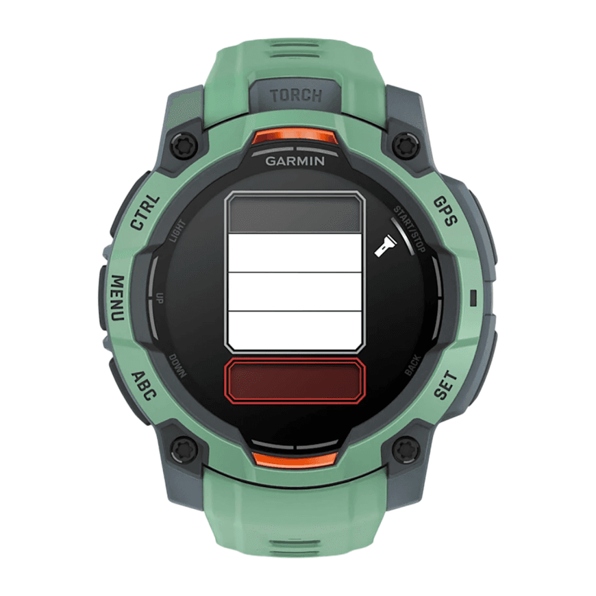 Спортивные часы Garmin Instinct 3, 45 мм, AMOLED, силиконовый ремешок цвета «южные тропики» — фото 4
