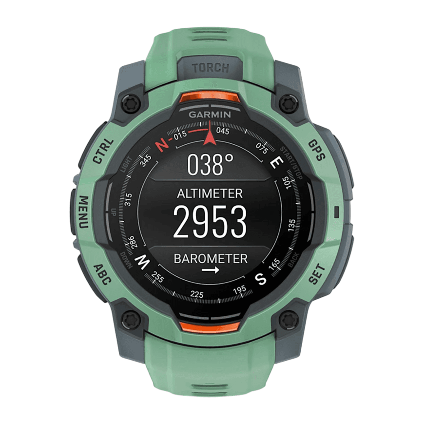 Спортивные часы Garmin Instinct 3, 45 мм, AMOLED, силиконовый ремешок цвета «южные тропики» — фото 2
