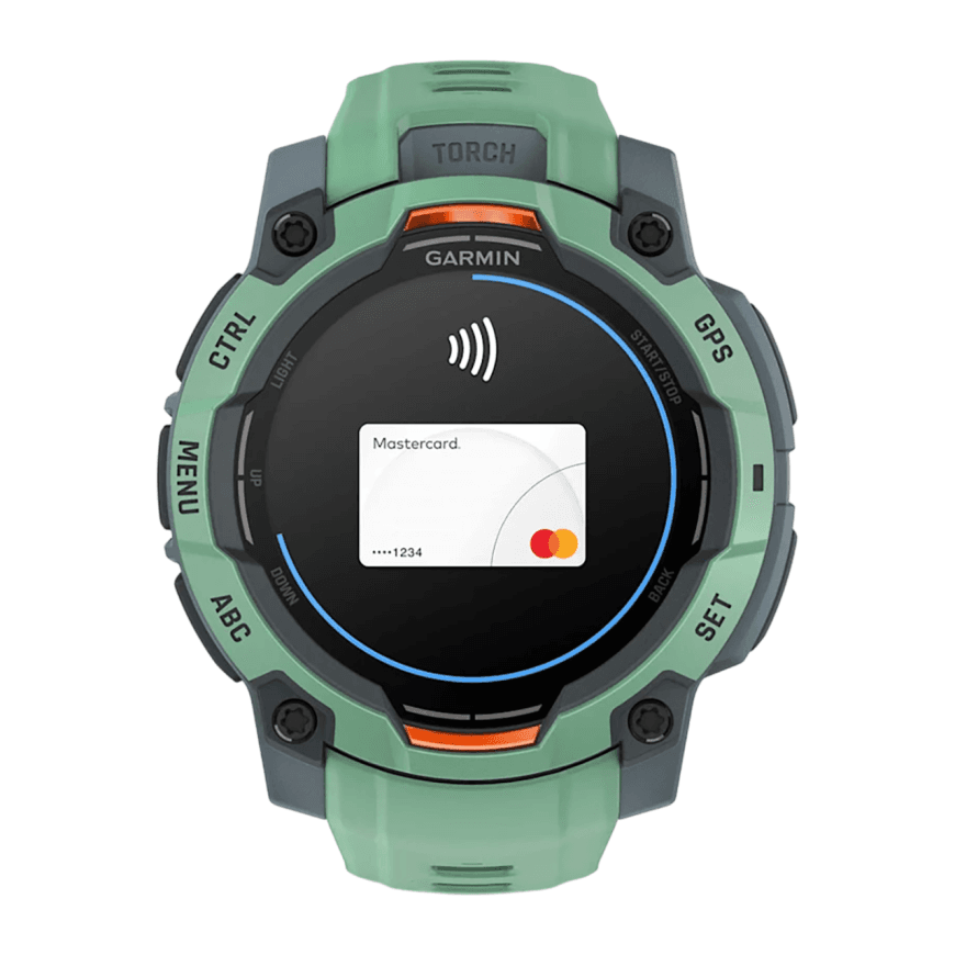 Спортивные часы Garmin Instinct 3, 45 мм, AMOLED, силиконовый ремешок цвета «южные тропики» — фото 5