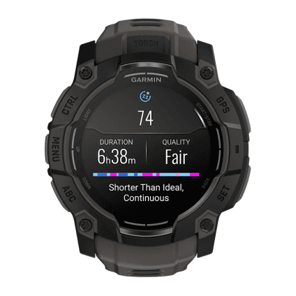 Спортивные часы Garmin Instinct 3, 50 мм, AMOLED, силиконовый ремешок угольного цвета