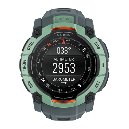 Спортивные часы Garmin Instinct 3, 50 мм, AMOLED, силиконовый ремешок сумеречного цвета