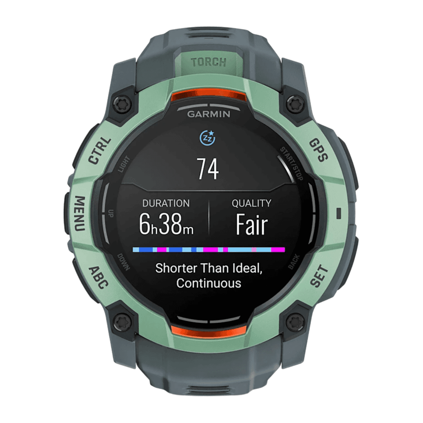 Спортивные часы Garmin Instinct 3, 50 мм, AMOLED, силиконовый ремешок сумеречного цвета — фото 5