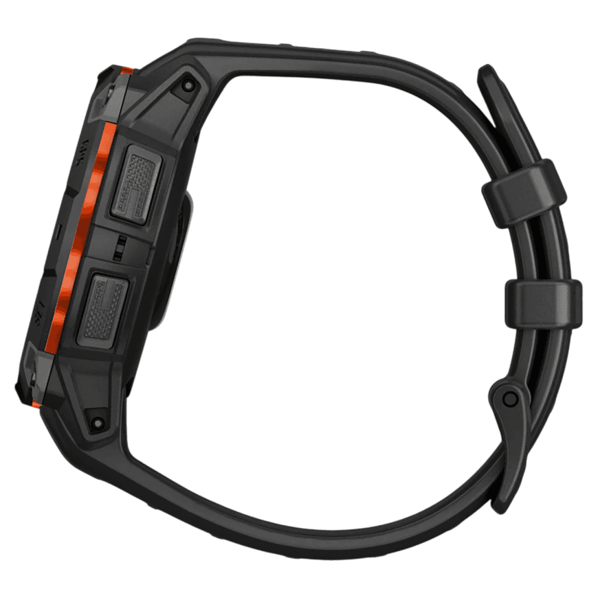 Спортивные часы Garmin Instinct 3, 45 мм, Solar, чёрный силиконовый ремешок — фото 3