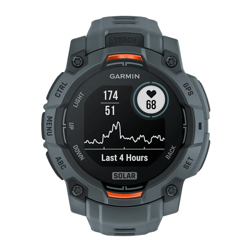 Спортивные часы Garmin Instinct 3, 45 мм, Solar, силиконовый ремешок сумеречного цвета — фото 4