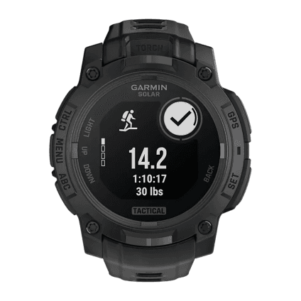 Спортивные часы Garmin Instinct 3, 45 мм, Solar, Tactical Edition, чёрный силиконовый ремешок
