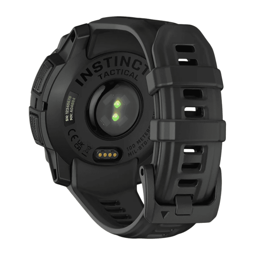 Спортивные часы Garmin Instinct 3, 45 мм, Solar, Tactical Edition, чёрный силиконовый ремешок — фото 4