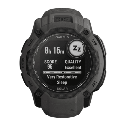 Спортивные часы Garmin Instinct 2X Solar Standard Edition, 50 мм, силиконовый ремешок графитового цвета