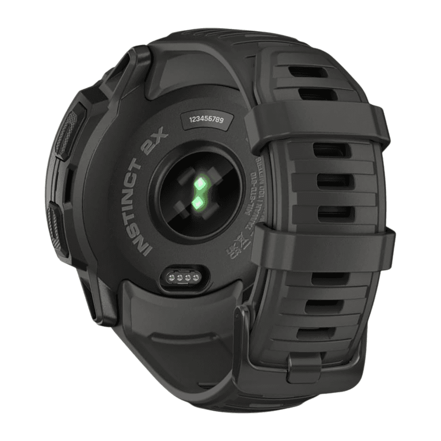 Спортивные часы Garmin Instinct 2X Solar Standard Edition, 50 мм, силиконовый ремешок графитового цвета — фото 4