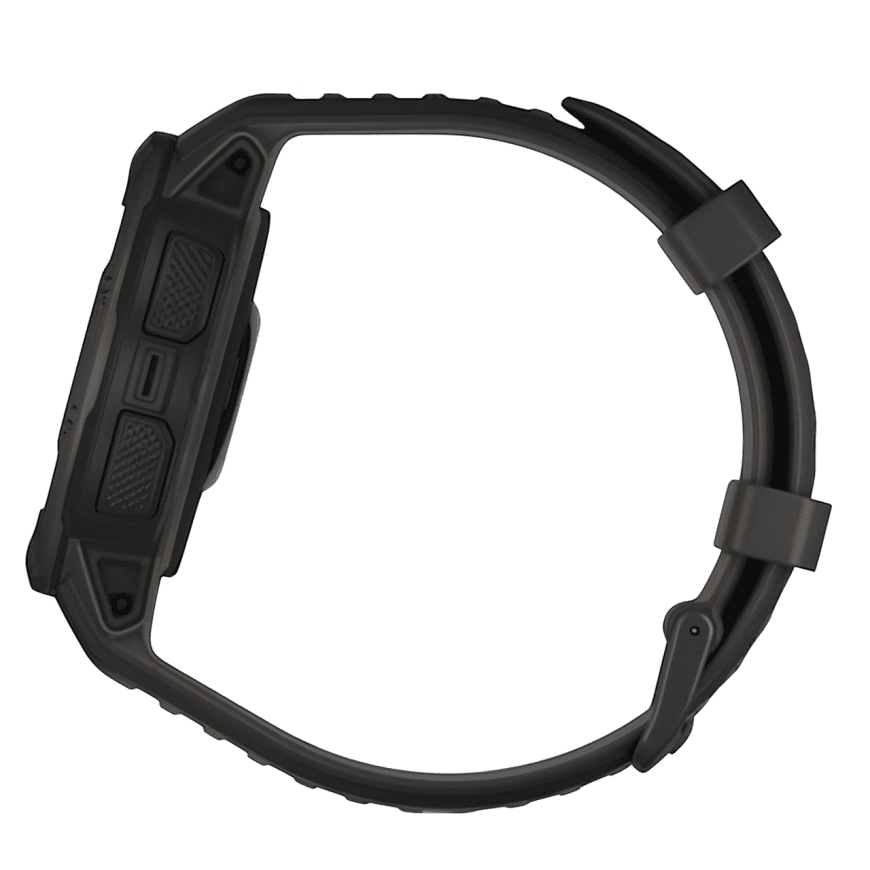 Спортивные часы Garmin Instinct 2 Solar, 45 мм, силиконовый ремешок графитового цвета — фото 4