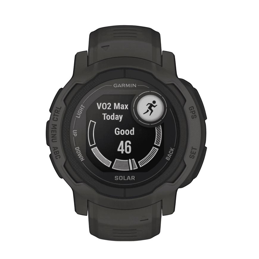 Спортивные часы Garmin Instinct 2 Solar, 45 мм, силиконовый ремешок графитового цвета — фото 3