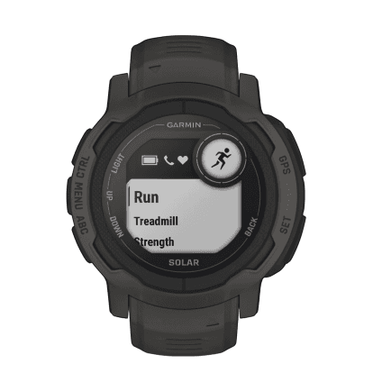Спортивные часы Garmin Instinct 2 Solar, 45 мм, силиконовый ремешок графитового цвета