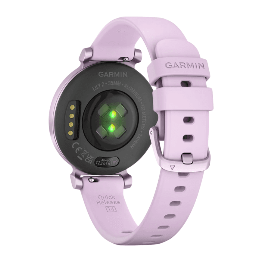 Спортивные часы Garmin Lily 2, сиреневый силиконовый ремешок — фото 6