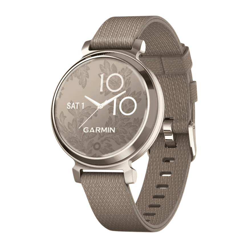 Спортивные часы Garmin Lily 2 Classic, нейлоновый ремешок кофейного цвета — фото 3