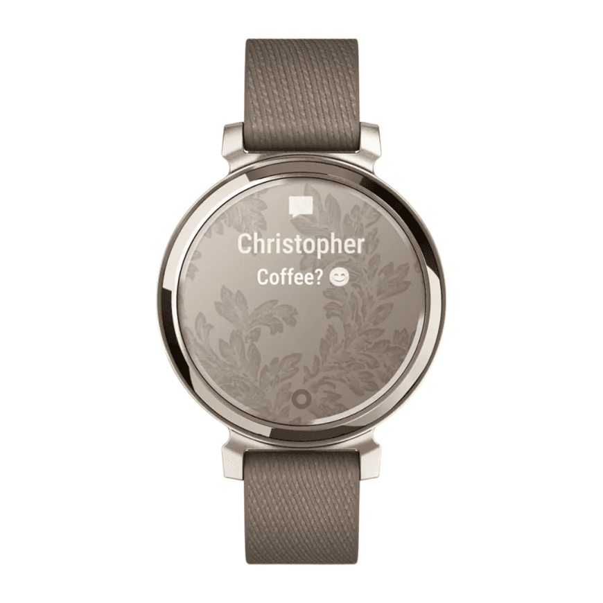 Спортивные часы Garmin Lily 2 Classic, нейлоновый ремешок кофейного цвета — фото 5