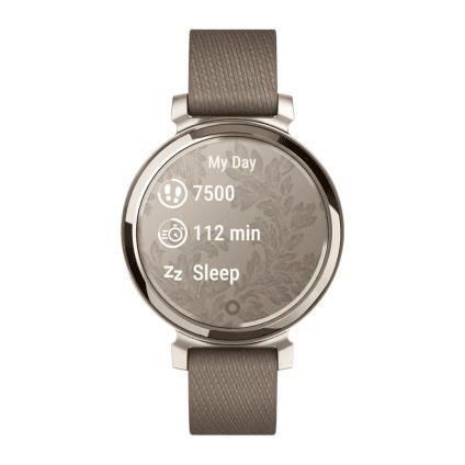Спортивные часы Garmin Lily 2 Classic, нейлоновый ремешок кофейного цвета