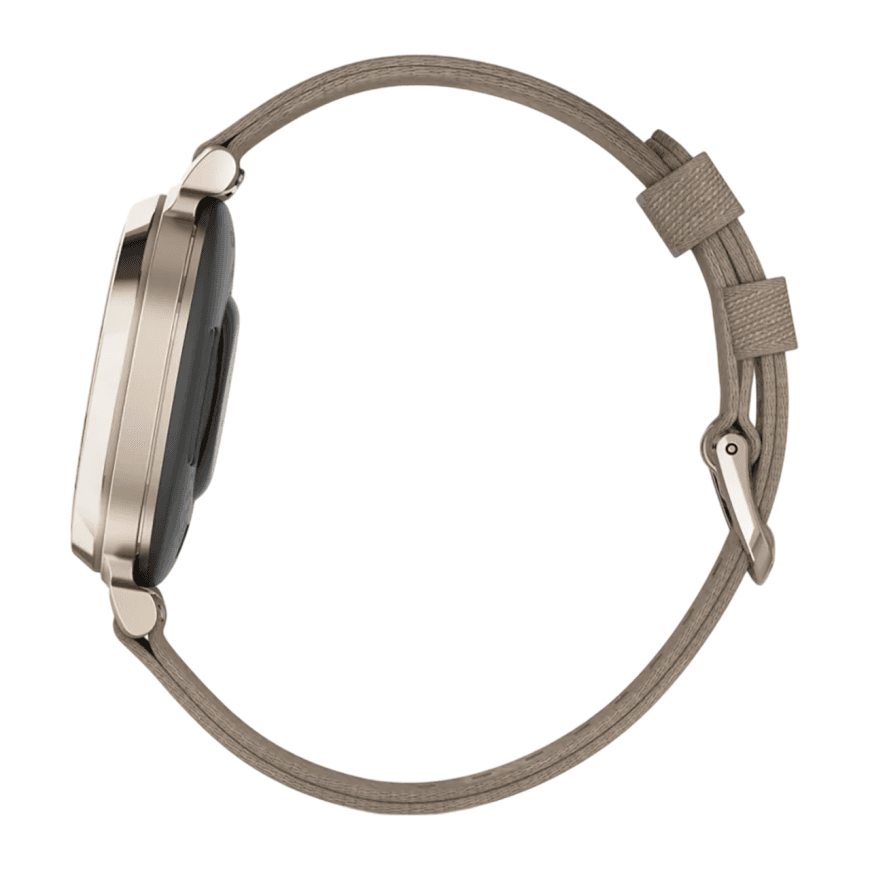 Спортивные часы Garmin Lily 2 Classic, нейлоновый ремешок кофейного цвета — фото 4