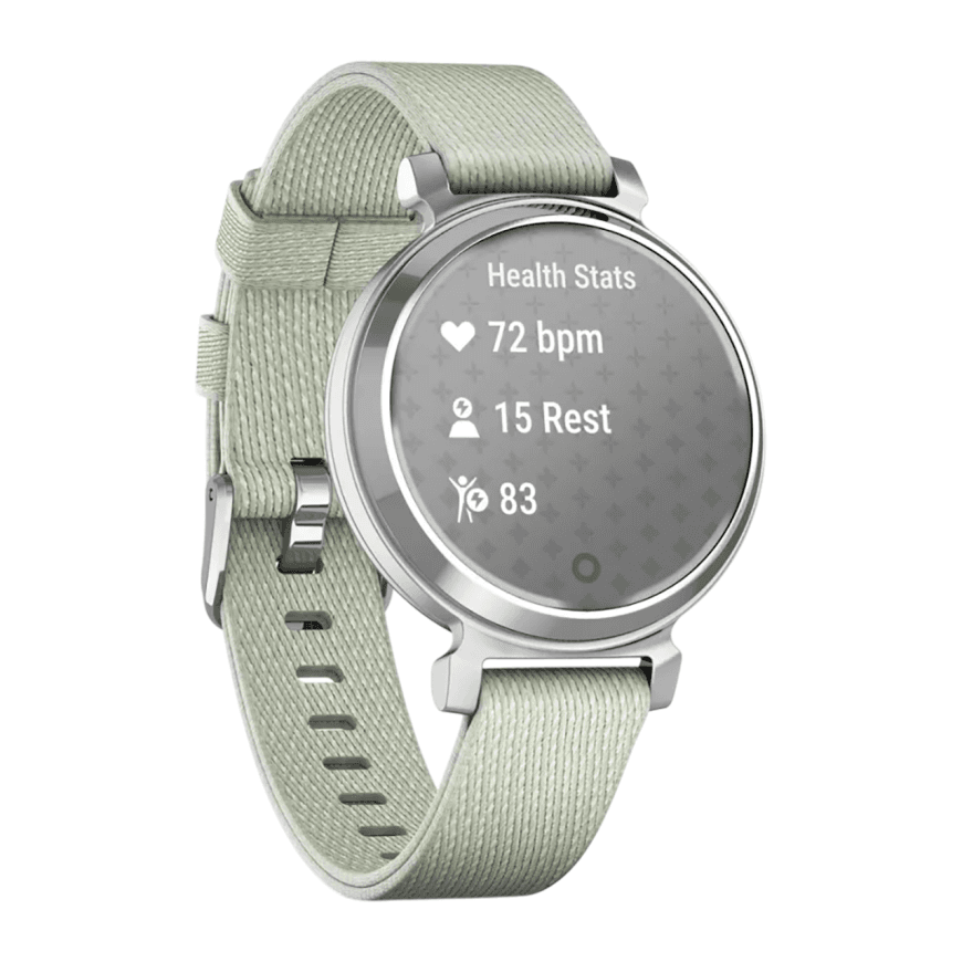 Спортивные часы Garmin Lily 2 Classic, нейлоновый ремешок серо-шалфейного цвета — фото 6