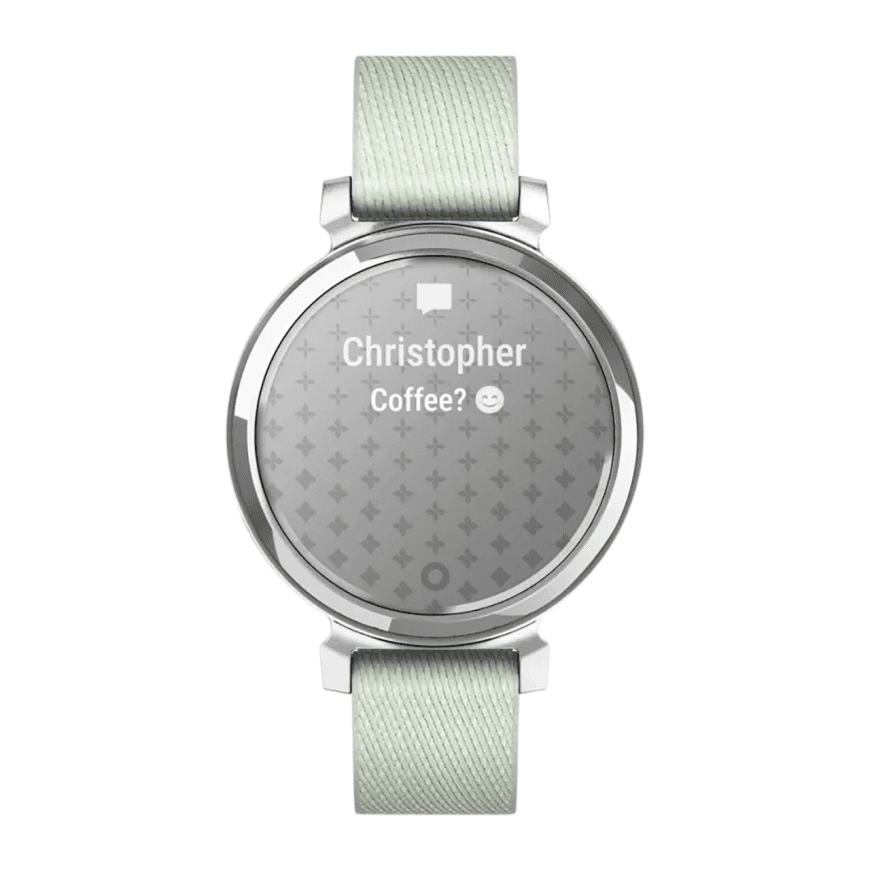 Спортивные часы Garmin Lily 2 Classic, нейлоновый ремешок серо-шалфейного цвета — фото 5