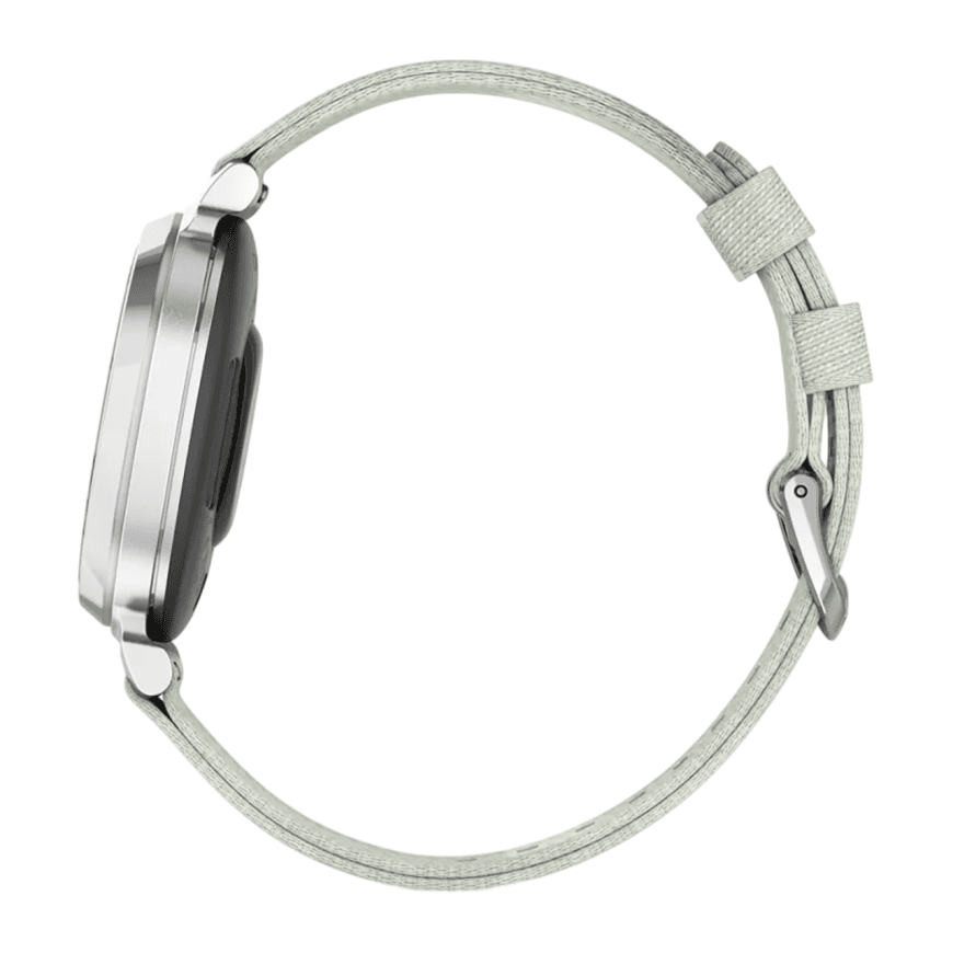 Спортивные часы Garmin Lily 2 Classic, нейлоновый ремешок серо-шалфейного цвета — фото 4