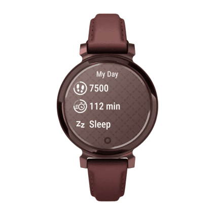 Спортивные часы Garmin Lily 2 Classic, кожаный ремешок цвета «красная шелковица»