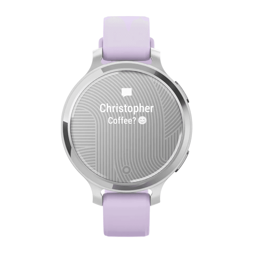 Спортивные часы Garmin Lily 2 Active, силиконовый ремешок цвета «фиолетовый жасмин» — фото 2