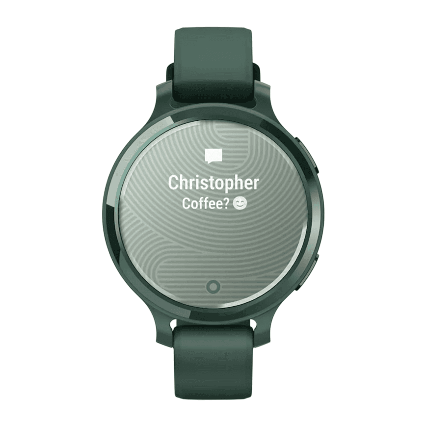 Спортивные часы Garmin Lily 2 Active, силиконовый ремешок цвета «зелёная яшма» — фото 2
