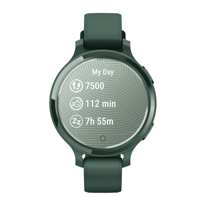 Спортивные часы Garmin Lily 2 Active, силиконовый ремешок цвета «зелёная яшма» — фото 6
