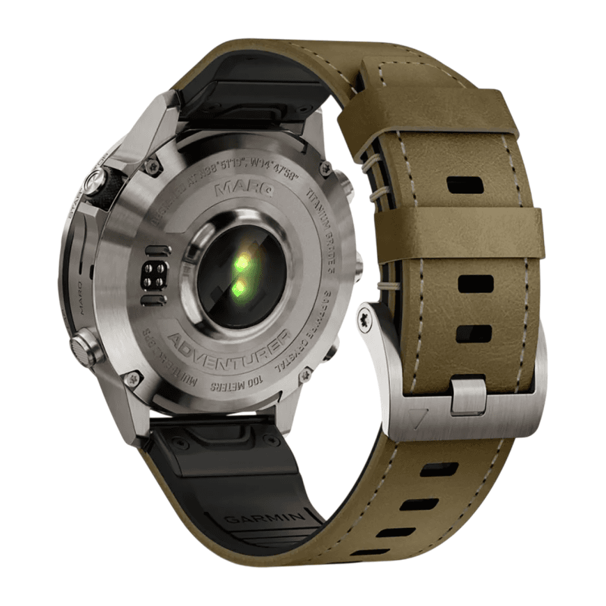 Спортивные часы Garmin MARQ Adventurer (Gen 2), гибридный ремешок, чёрный силиконовый ремешок — фото 5