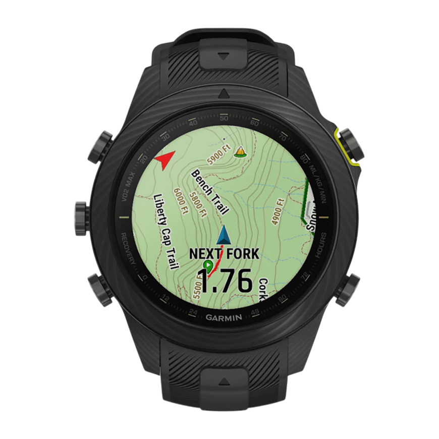 Спортивные часы Garmin MARQ Athlete (Gen 2) Carbon Edition, чёрный силиконовый ремешок — фото 4
