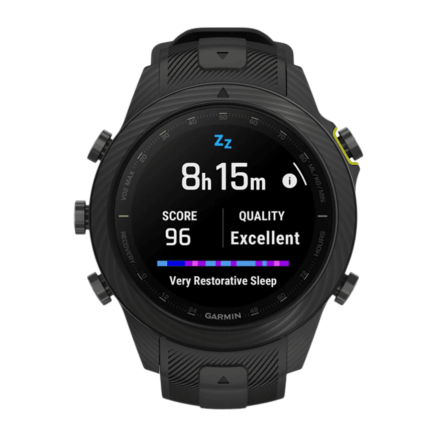Спортивные часы Garmin MARQ Athlete (Gen 2) Carbon Edition, чёрный силиконовый ремешок — фото 2