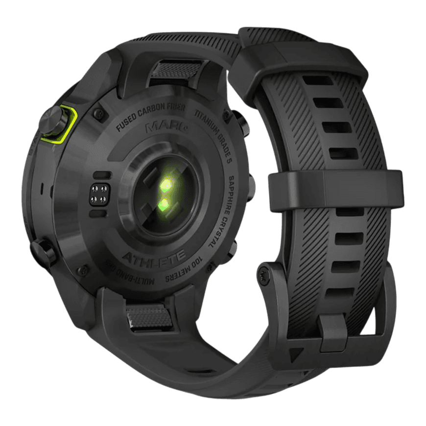 Спортивные часы Garmin MARQ Athlete (Gen 2) Carbon Edition, чёрный силиконовый ремешок — фото 3