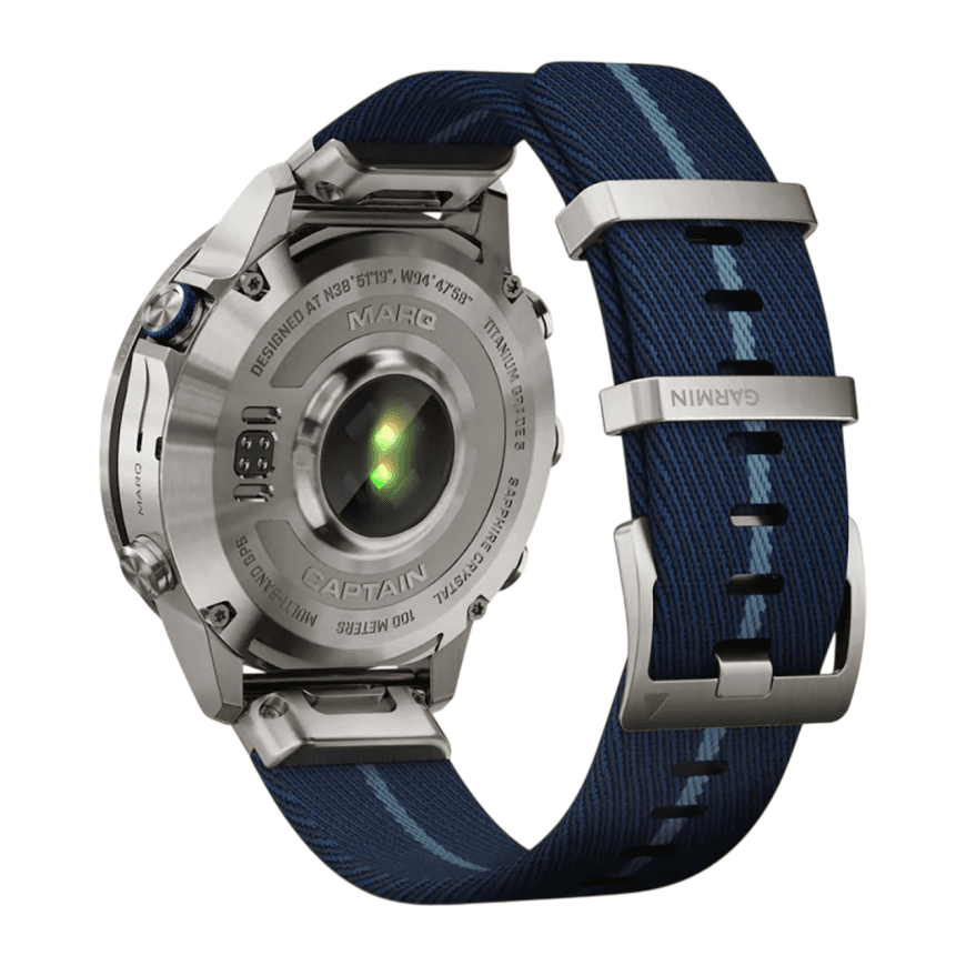 Спортивные часы Garmin MARQ Captain (Gen 2), тёмно-синий нейлоновый ремешок, тёмно-синий силиконовый ремешок — фото 6