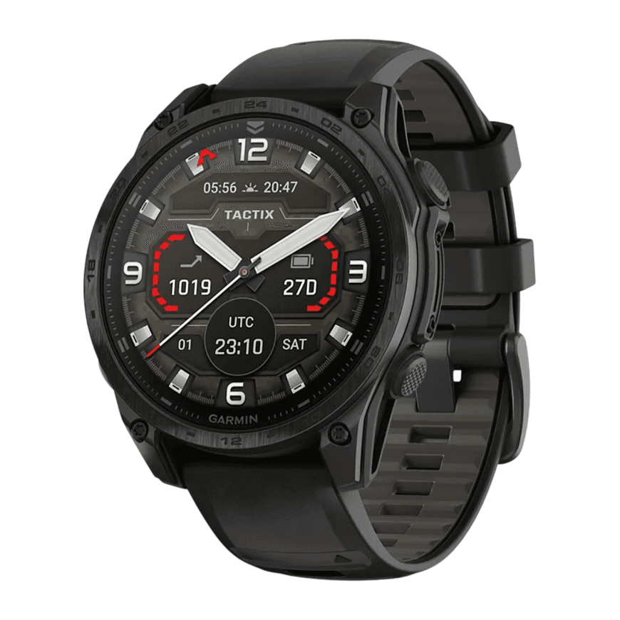 Спортивные часы Garmin tactix 8, 47 мм, AMOLED, силиконовый ремешок цвета чёрный/«серая галька» — фото 3