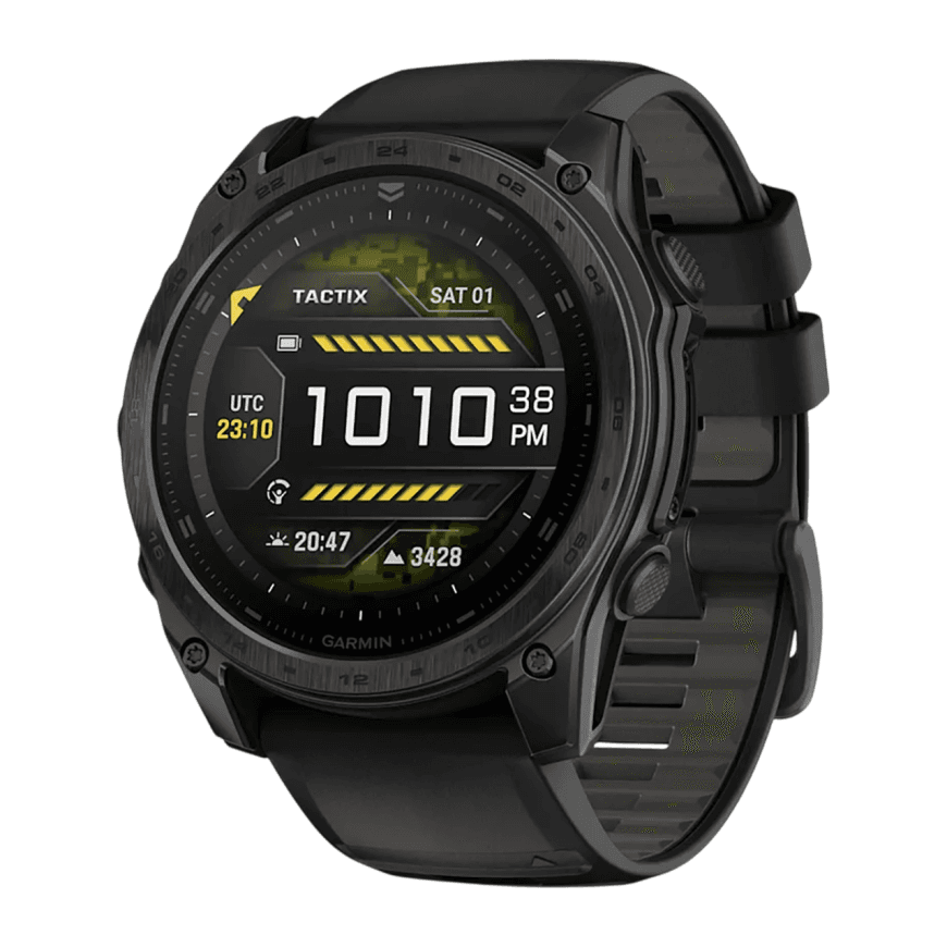 Спортивные часы Garmin tactix 8, 51 мм, AMOLED, силиконовый ремешок чёрный/«серая галька» — фото 3