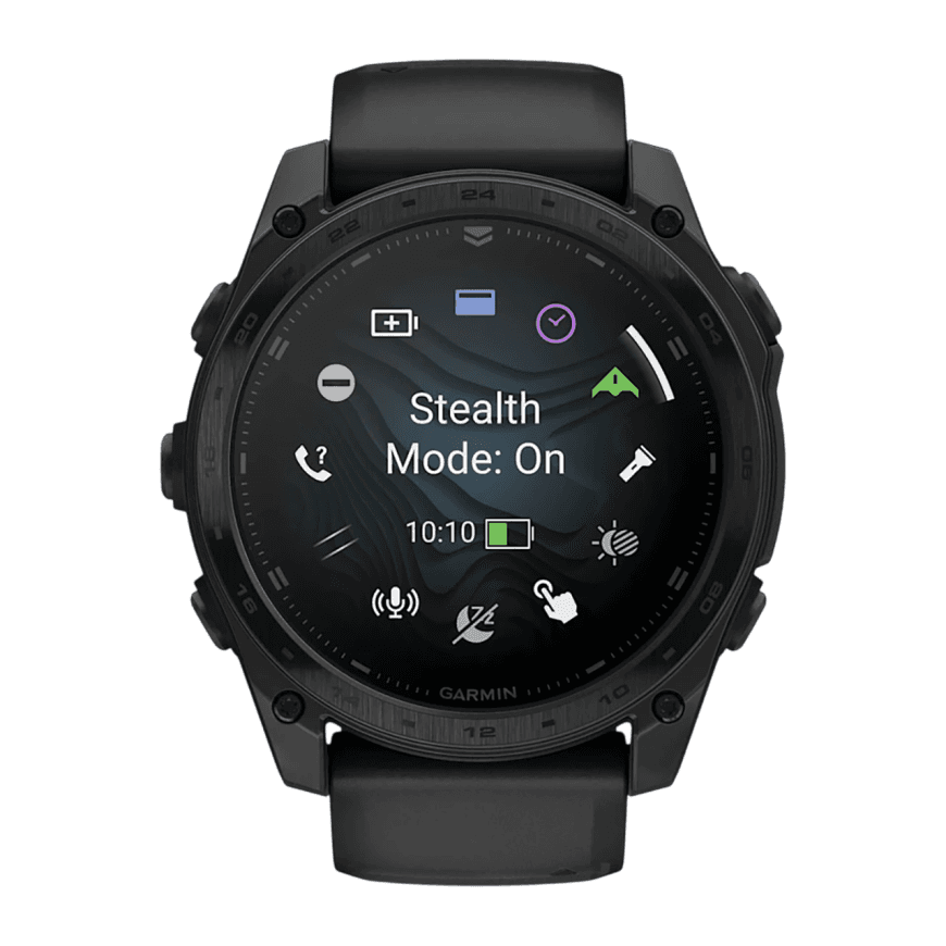 Спортивные часы Garmin tactix 8, 51 мм, AMOLED, силиконовый ремешок чёрный/«серая галька» — фото 6