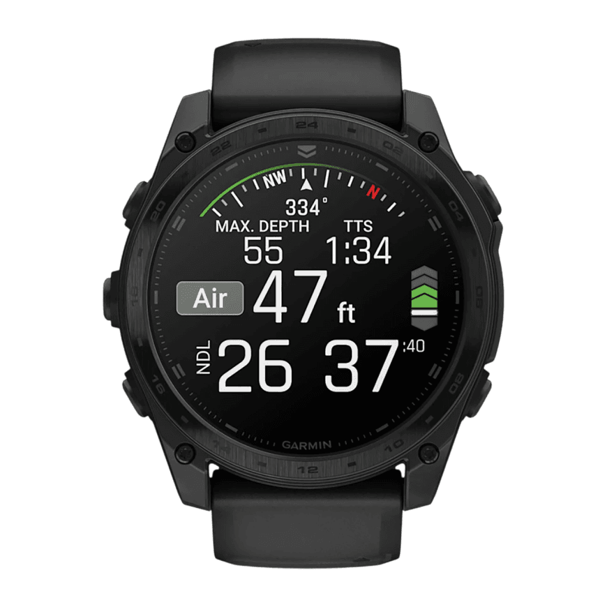 Спортивные часы Garmin tactix 8, 51 мм, AMOLED, силиконовый ремешок чёрный/«серая галька» — фото 4