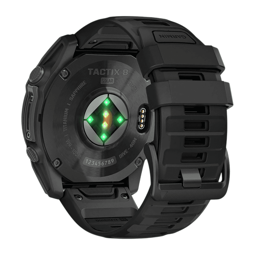 Спортивные часы Garmin tactix 8, 51 мм, Solar, чёрный нейлоновый ремешок, чёрный силиконовый ремешок — фото 3