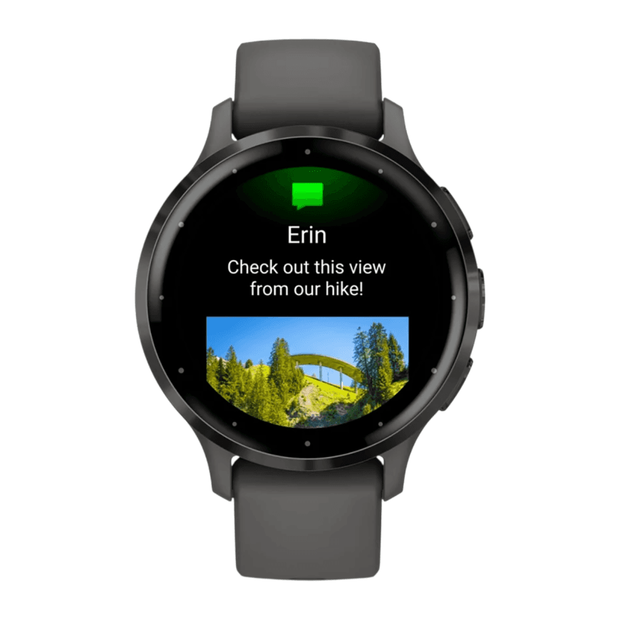 Спортивные часы Garmin Venu 3S, 41 мм, серый силиконовый ремешок — фото 5
