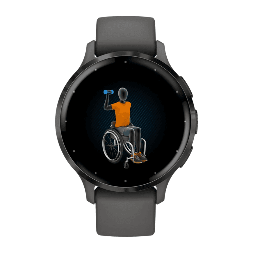 Спортивные часы Garmin Venu 3S, 41 мм, серый силиконовый ремешок — фото 4