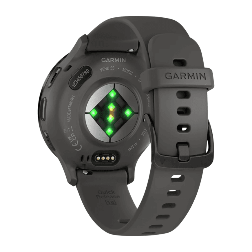 Спортивные часы Garmin Venu 3S, 41 мм, серый силиконовый ремешок — фото 6